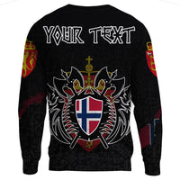 (Custom) Viking - Norway Flag and Map Sweatshirts style Viking Geri and Freki RLT12 - Wonder Print Shop