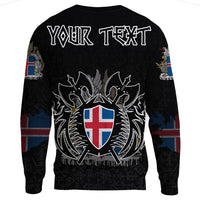 (Custom) Viking - Iceland Flag and Map Sweatshirts style Viking Geri and Freki RLT12 - Wonder Print Shop