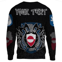 (Custom) Viking - Greenland Flag and Map Sweatshirts style Viking Geri and Freki RLT12 - Wonder Print Shop