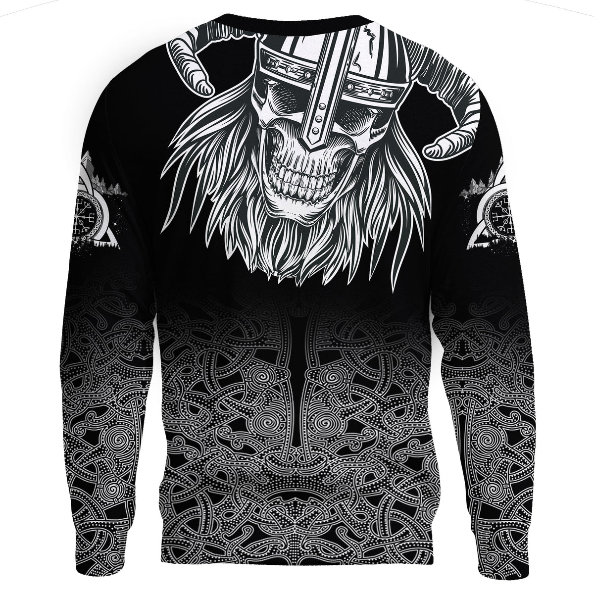 Skull Viking Sweatshirt Ornate Pattern RLT12 - Wonder Print Shop