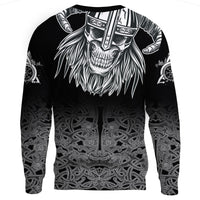 Skull Viking Sweatshirt Ornate Pattern RLT12 - Wonder Print Shop