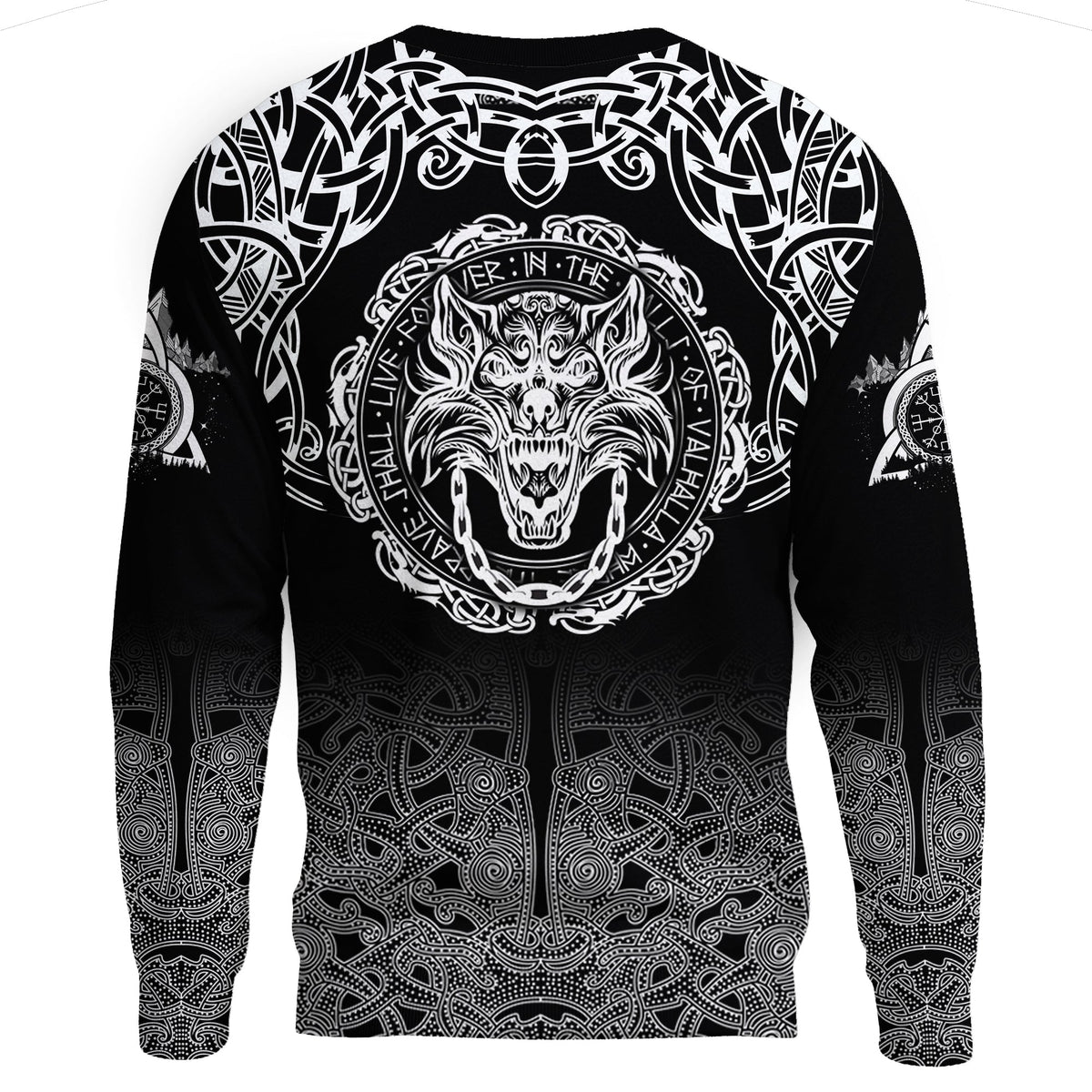 Fenrir Valhalla Sweatshirt - Ornate Pattern 1 RLT12 - Wonder Print Shop