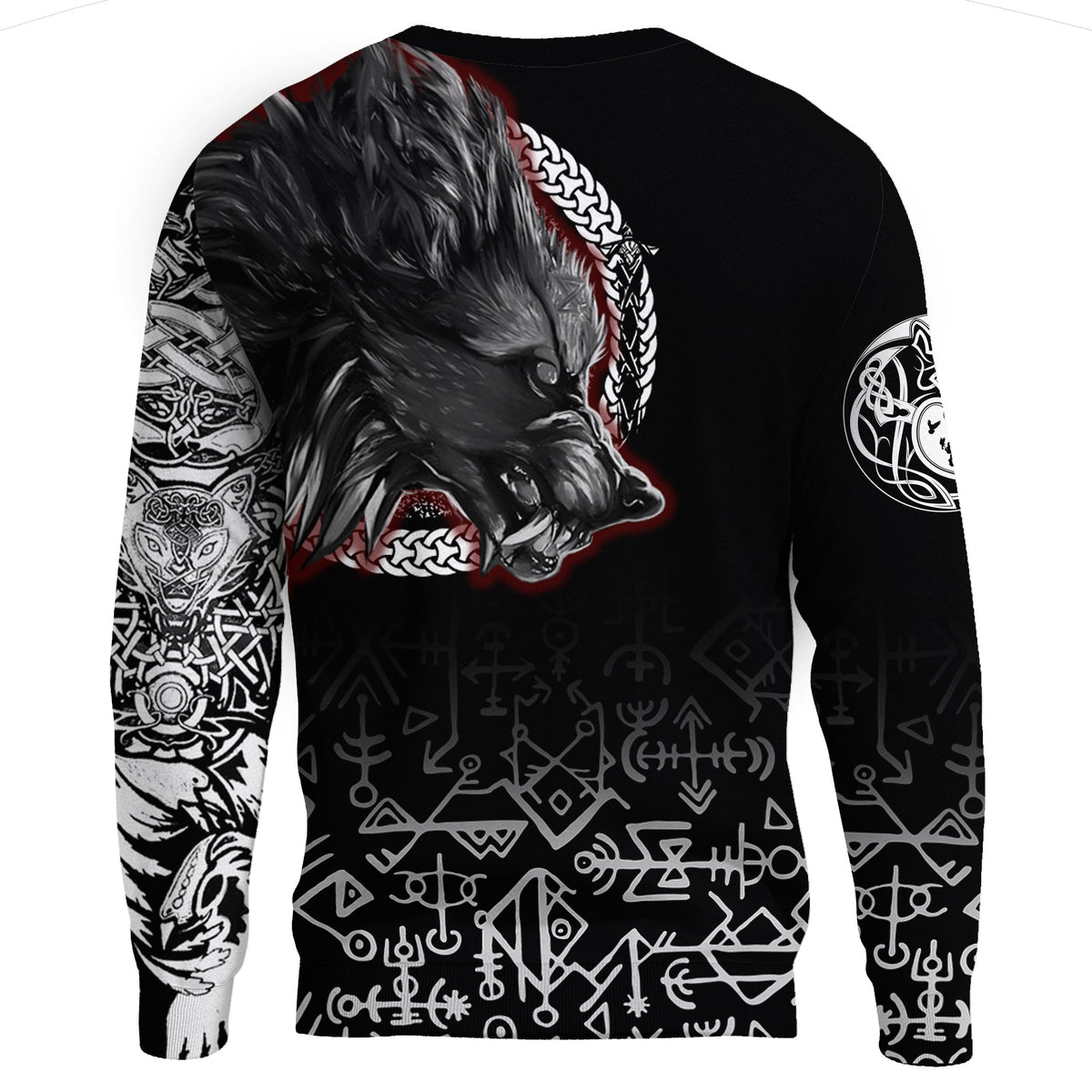 Fenrir Blood Sweatshirt - Tattoo Style RLT12 - Wonder Print Shop