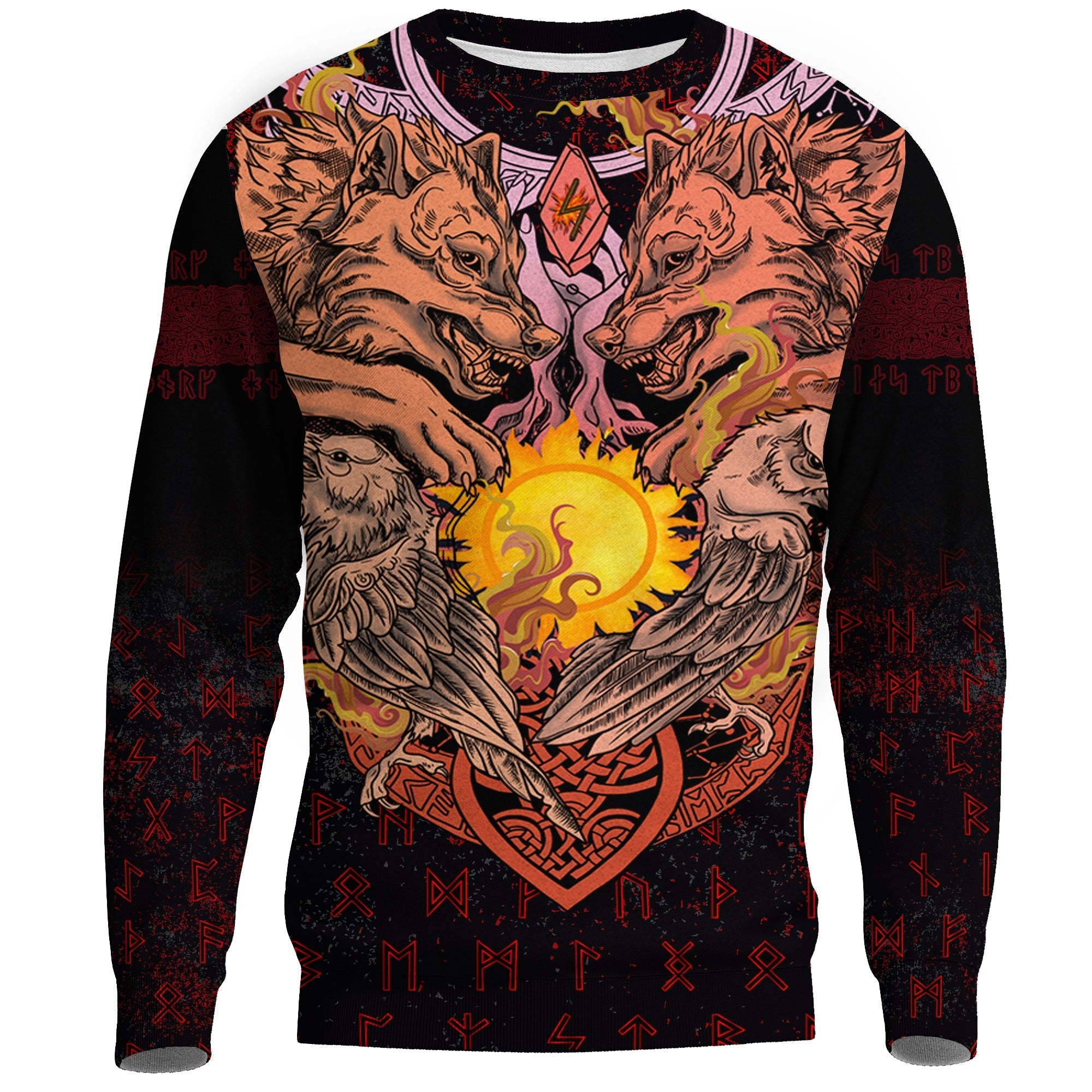 Viking Sweatshirt - Sowilu Rune RLT12 - Wonder Print Shop