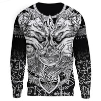 Viking Sweatshirt - Wolf and Raven Special RLT12 - Wonder Print Shop