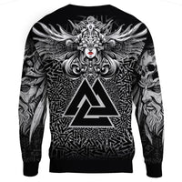 Viking Valkyrie Sweatshirt - Valknut Pattern RLT12 - Wonder Print Shop