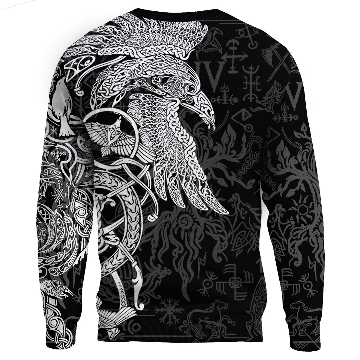 Viking Sweatshirt - Special Raven Tattoo RLT12 - Wonder Print Shop