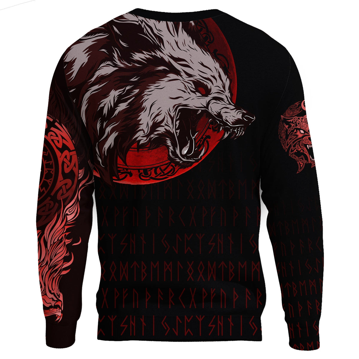 Viking Sweatshirt - Wolf Blood Moon RLT12 - Wonder Print Shop