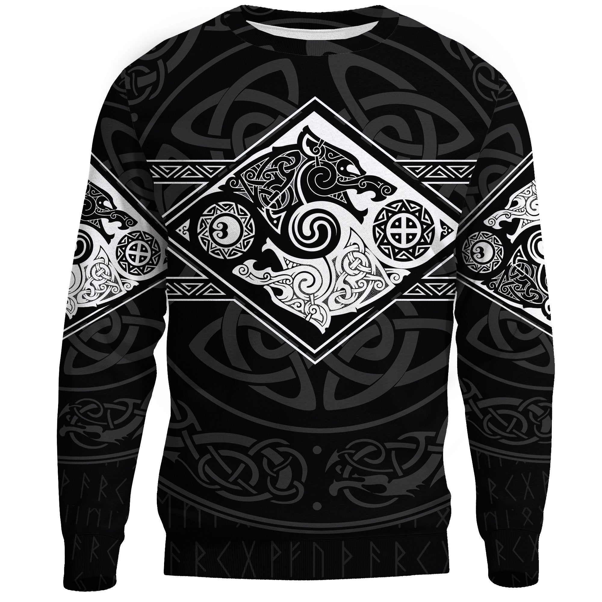Vikings Sweatshirt The Wolves, Skoll and Hati RLT12 - Wonder Print Shop