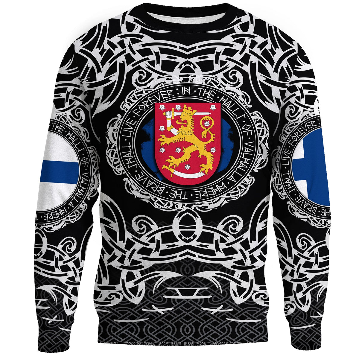 Viking Sweatshirt - Finland Viking Pattern RLT12 - Wonder Print Shop