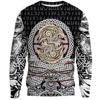 Viking Sweatshirts - Fenrir Vikings Tattoo 3D RLT12 - Wonder Print Shop