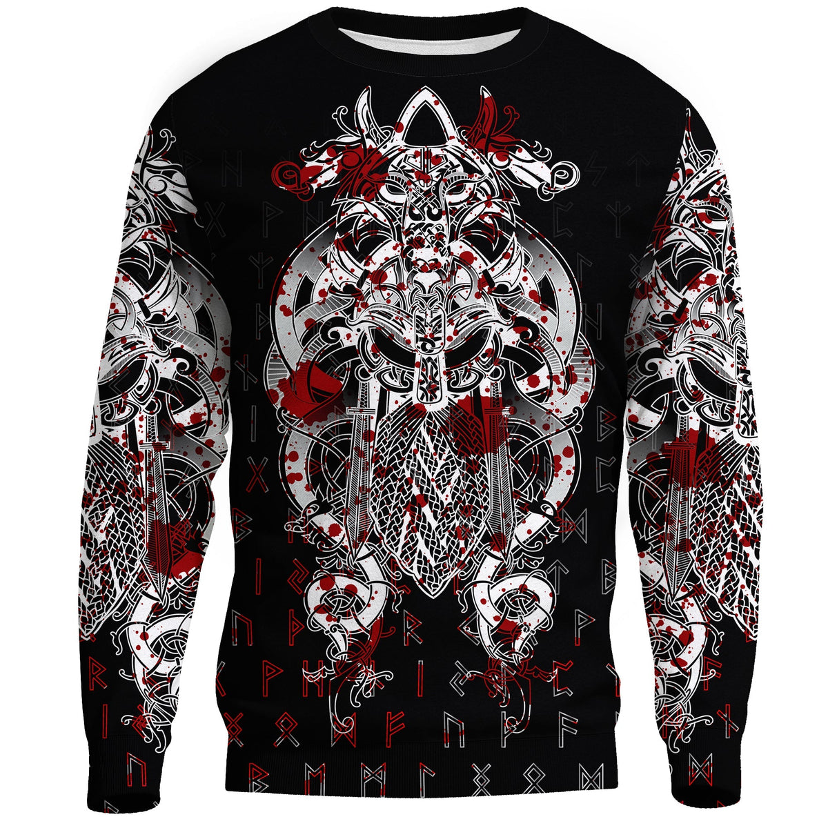 Viking Tyr Tattoo Blood Sweatshirts RLT12 - Wonder Print Shop