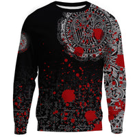 Viking Sweatshirt - Raven Celtic Tattoo Blood RLT12 - Wonder Print Shop