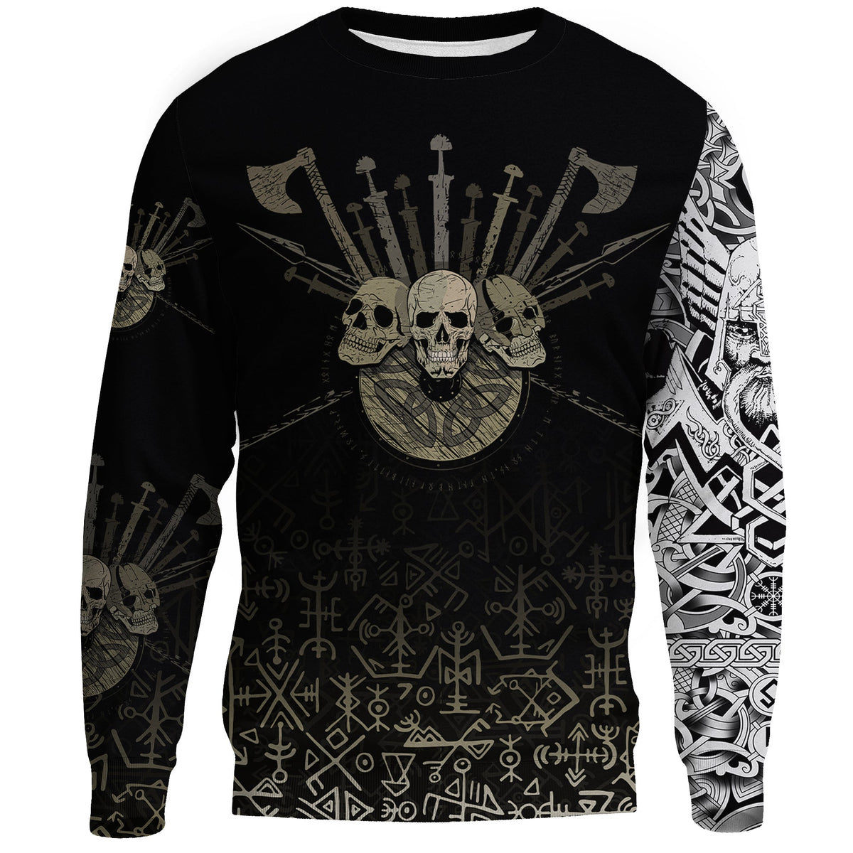 (Custom) Viking - Sweatshirts Three Skull Of Viking RLT12 - Wonder Print Shop