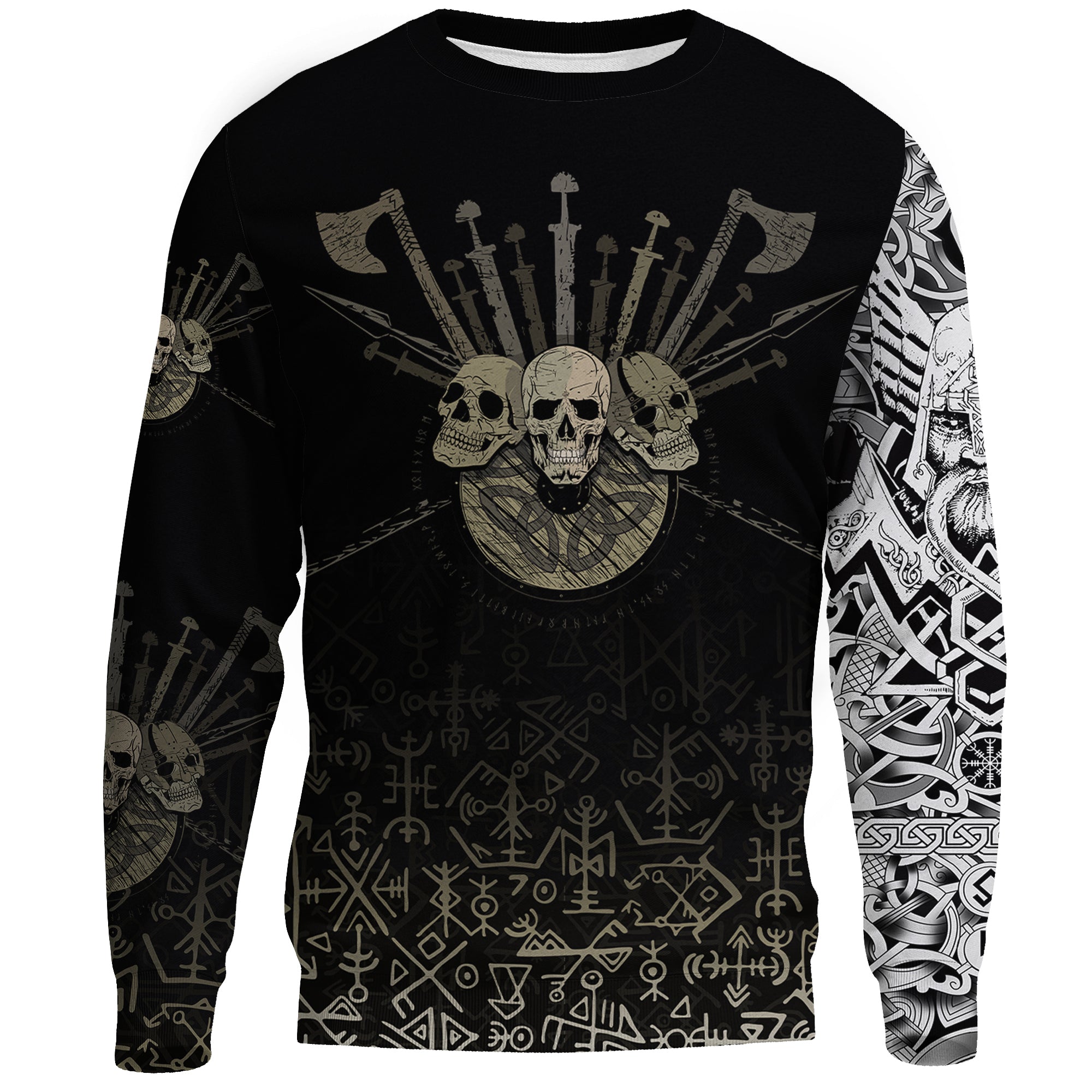 (Custom) Viking - Sweatshirts Three Skull Of Viking RLT12 - Wonder Print Shop