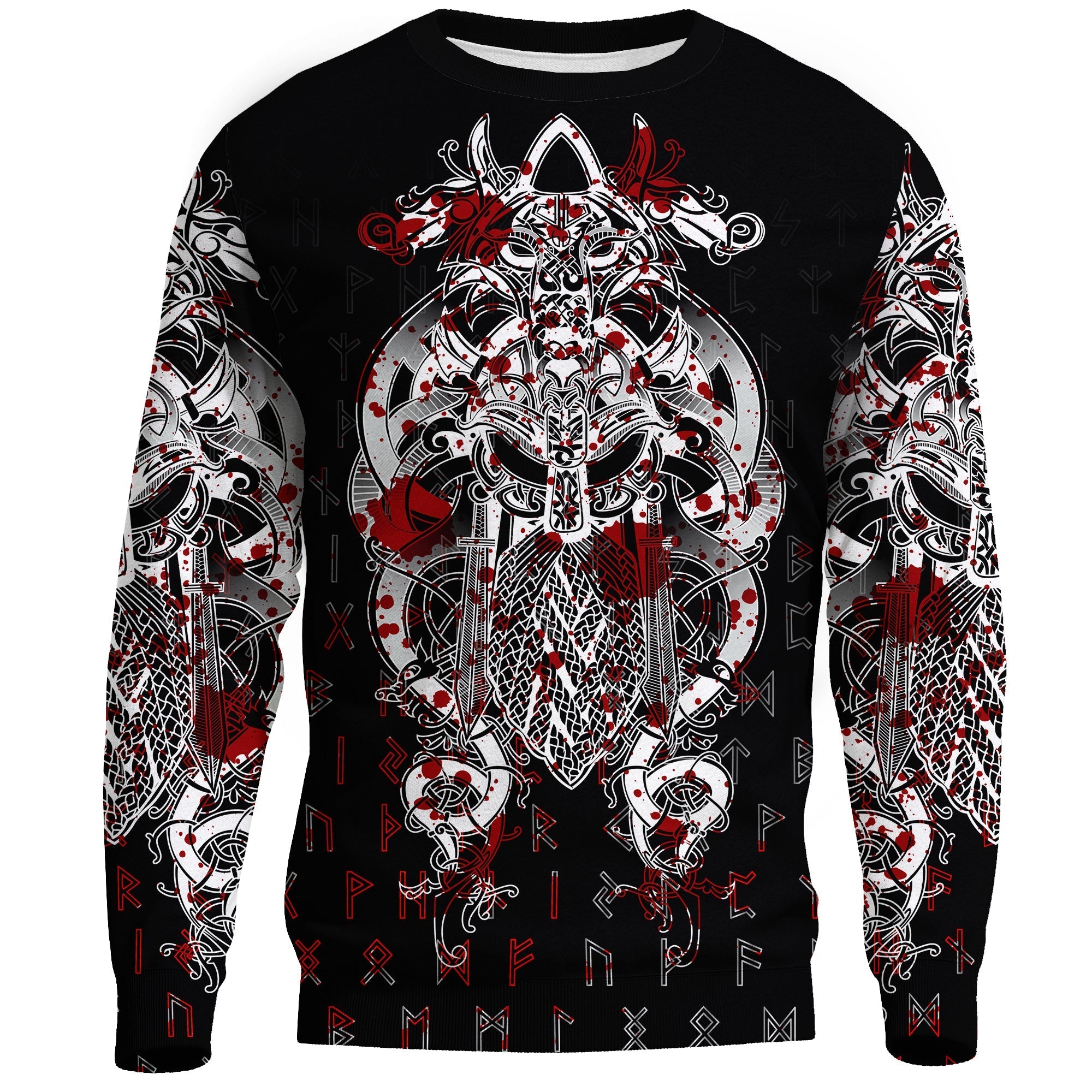 Viking Tyr Tattoo Blood Sweatshirts RLT12 - Wonder Print Shop