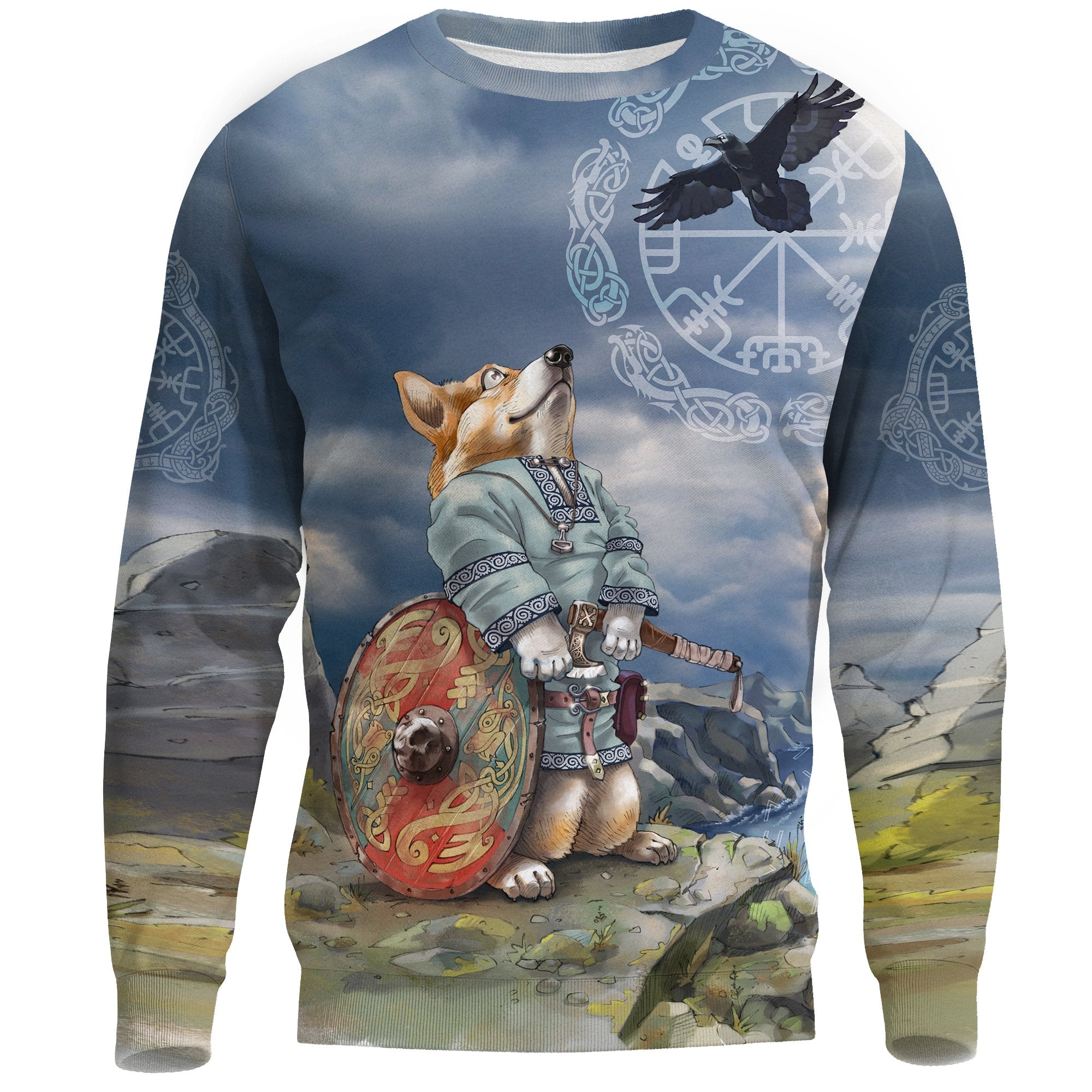 Viking Sweatshirt, Corgi RLT12 - Wonder Print Shop