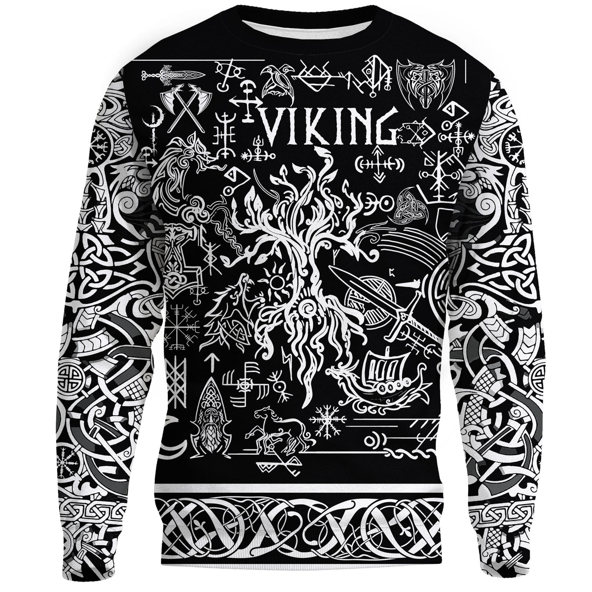 Viking Sweatshirt - Symbol RLT12 - Wonder Print Shop