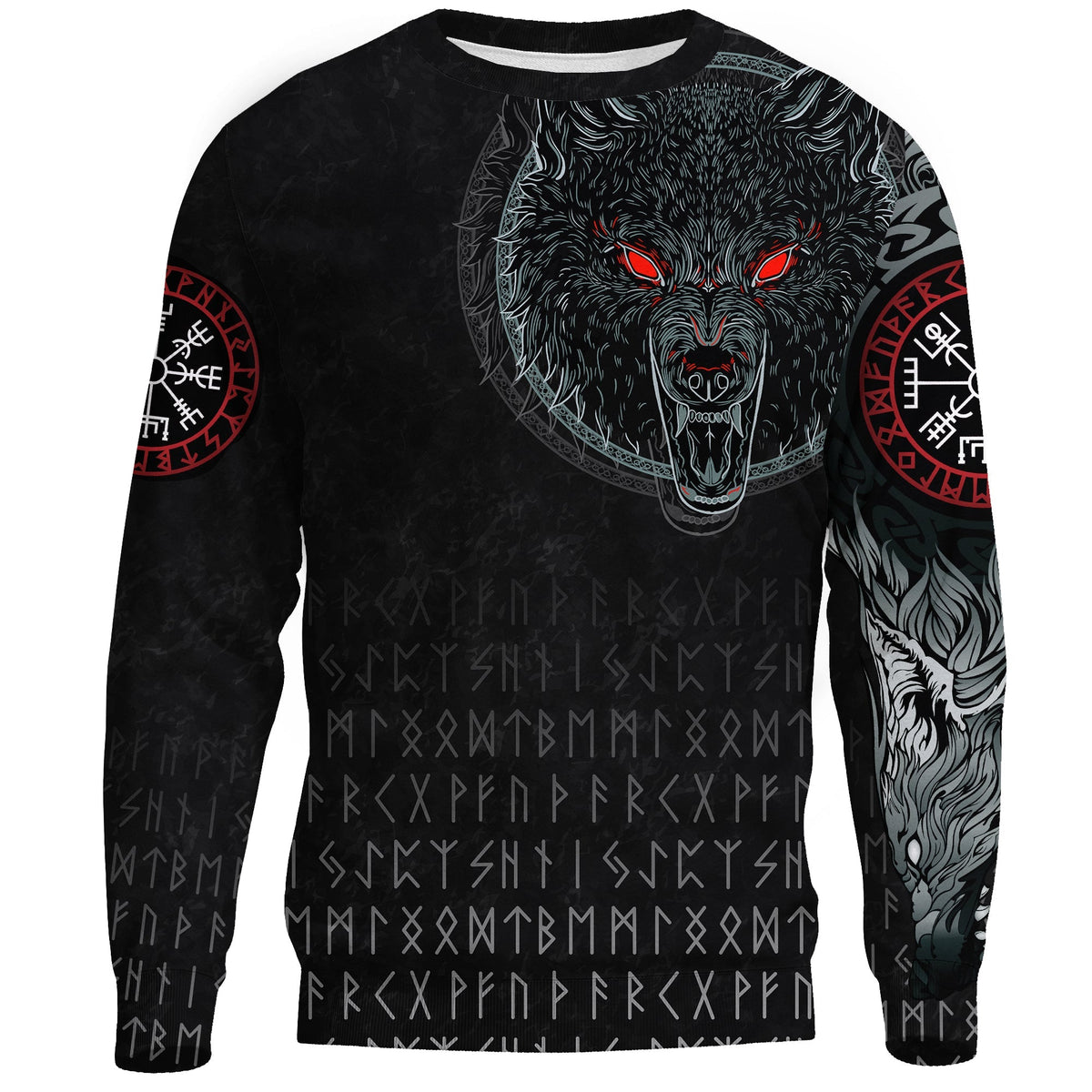 Viking Sweatshirt - Fenrir Wolf RLT12 - Wonder Print Shop