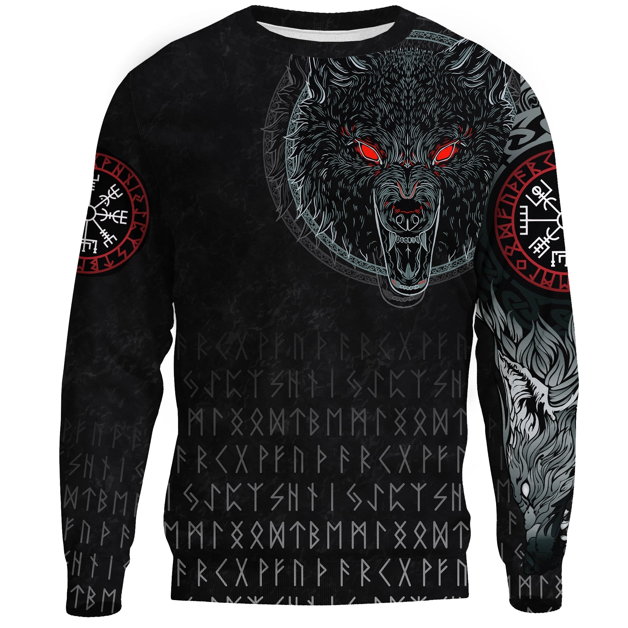 Viking Sweatshirt - Fenrir Wolf RLT12 - Wonder Print Shop