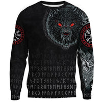 Viking Sweatshirt - Fenrir Wolf RLT12 - Wonder Print Shop