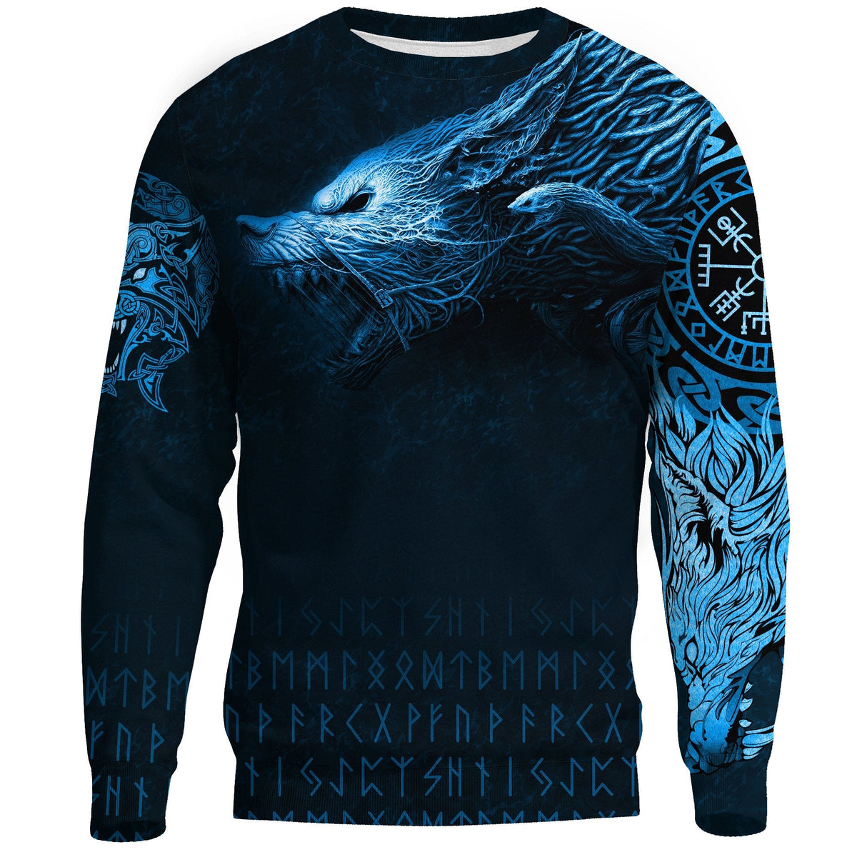 Viking Sweatshirt, Fenrir Wolf RLT12 - Wonder Print Shop