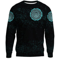 Viking Sweatshirts - Viking Bear Claws Cyan Tattoo RLT12 - Wonder Print Shop