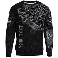 (Custom) Viking Sweatshirt - Fenrir Norse Wolf Thunderstorm RLT12 - Wonder Print Shop