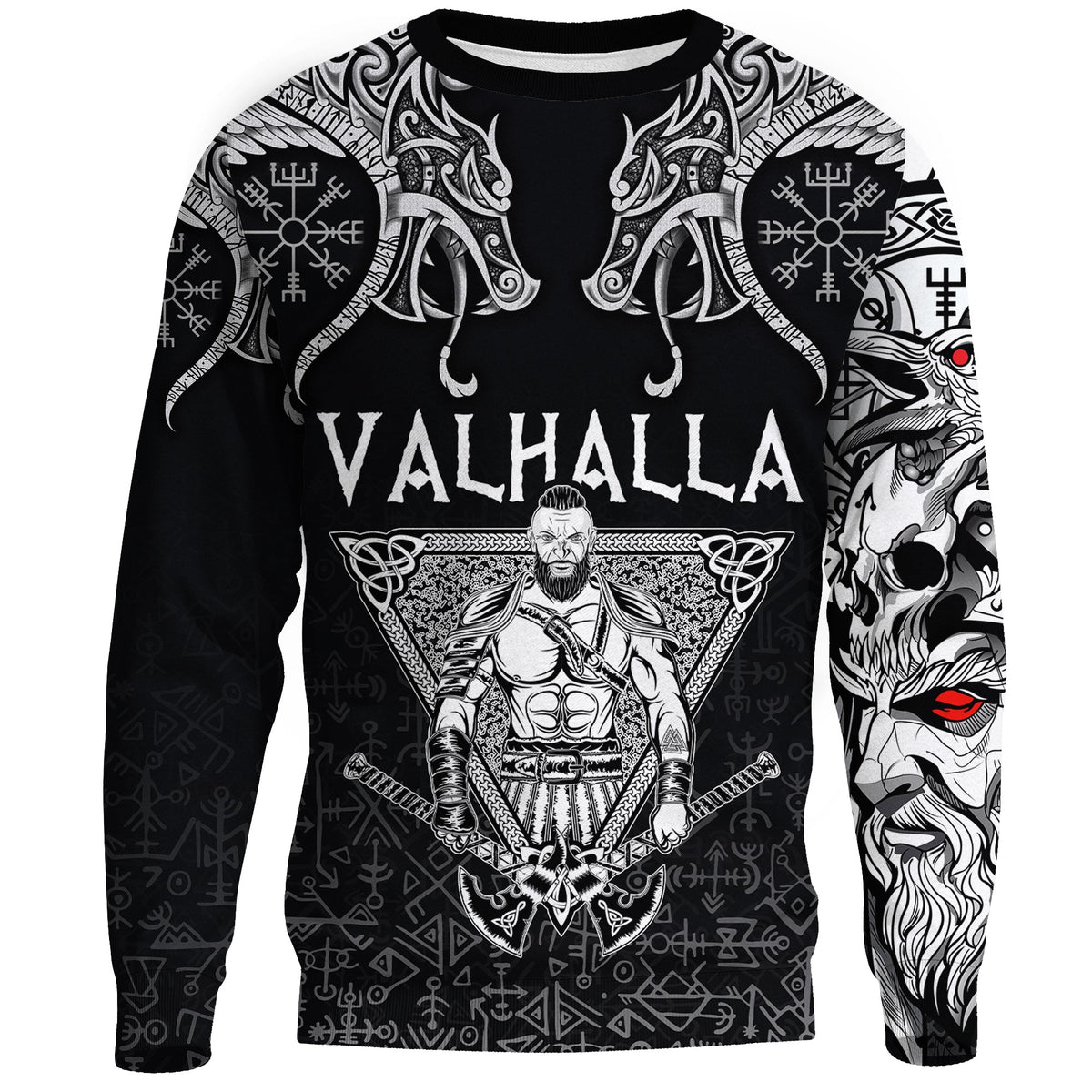 (Custom) Viking Sweatshirts Warrior Valhalla And Double Dragon RLT12 - Wonder Print Shop