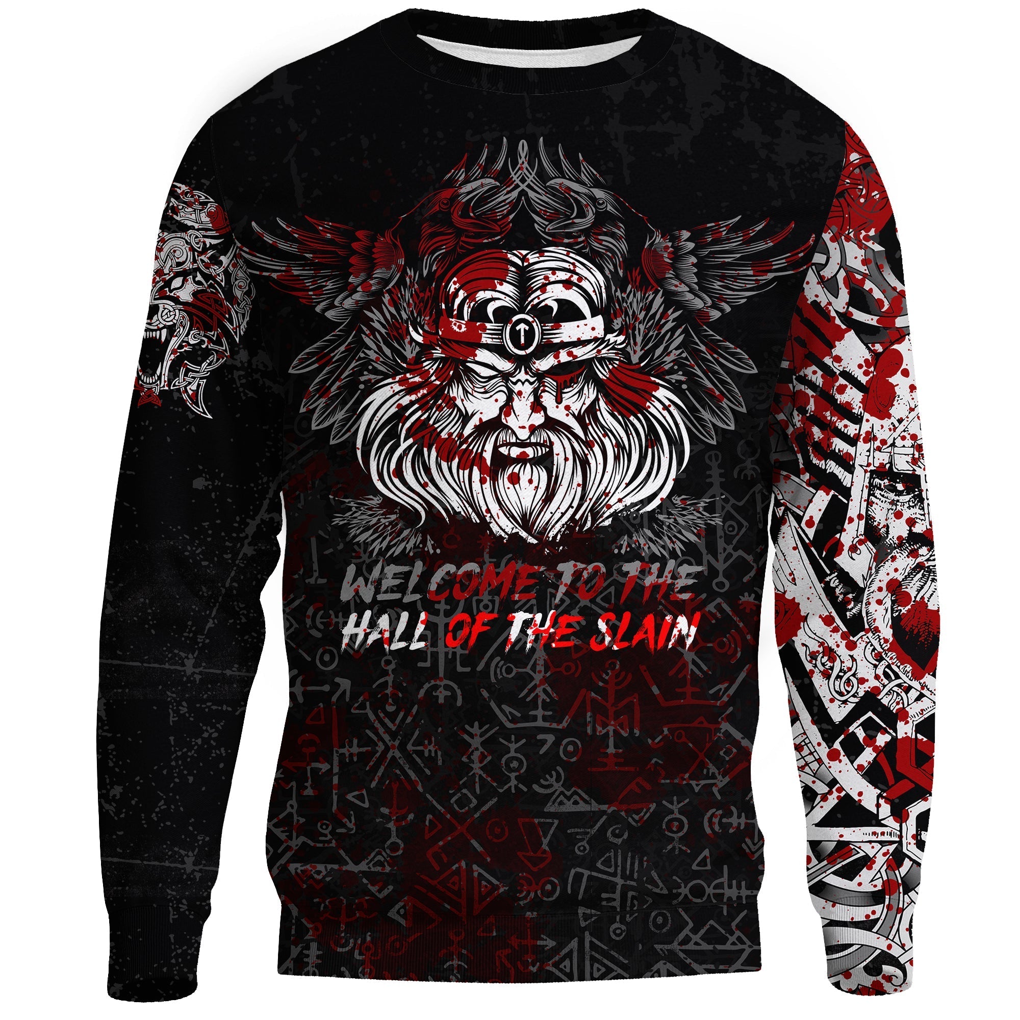 Viking Odin Viking Sweatshirts Blood RLT12 - Wonder Print Shop