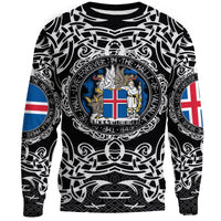 Viking Sweatshirt - Iceland Viking Pattern RLT12 - Wonder Print Shop