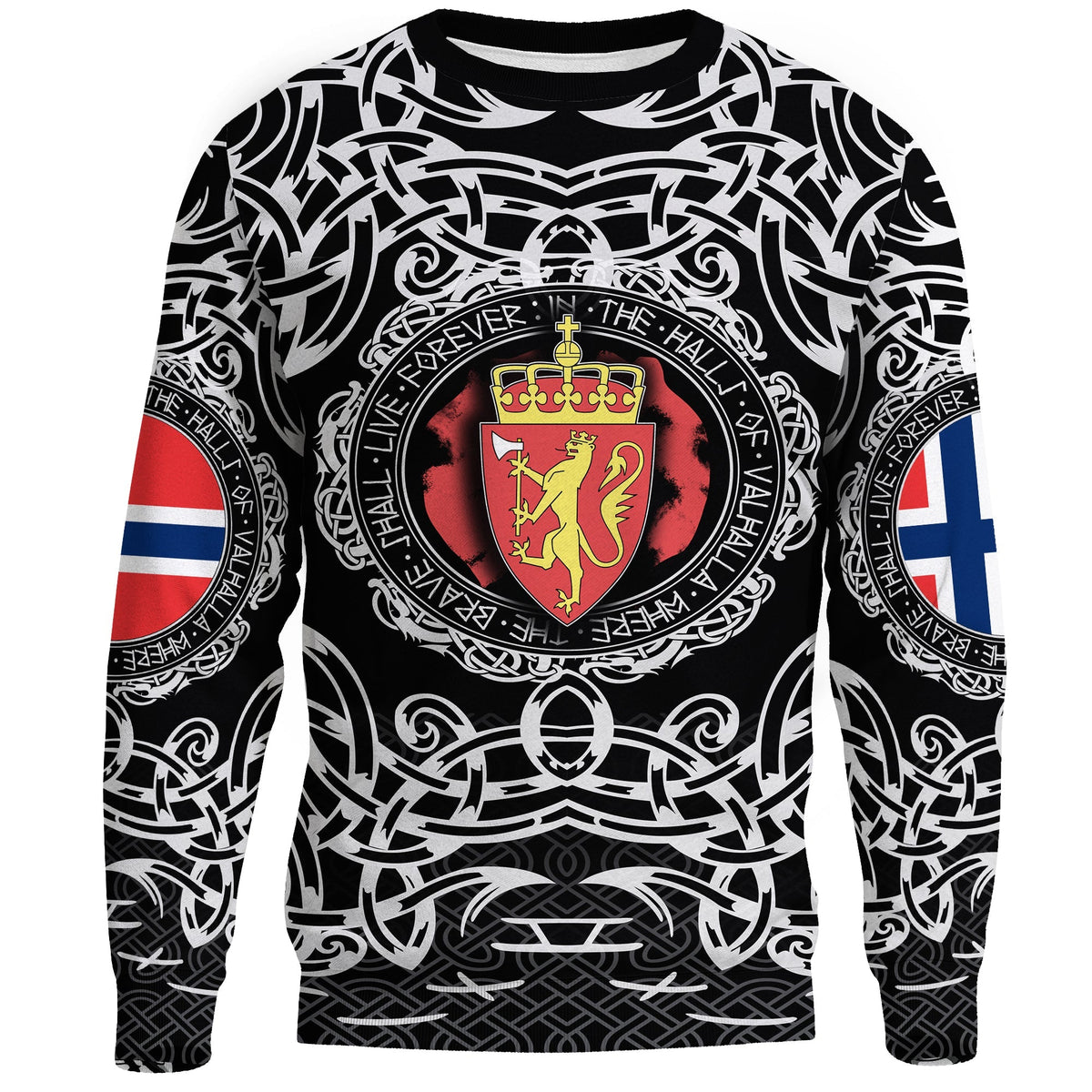 Viking Sweatshirt - Norway Viking Pattern RLT12 - Wonder Print Shop