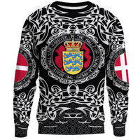 Viking Sweatshirt - Denmark Viking Pattern RLT12 - Wonder Print Shop