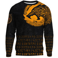 Viking Sweatshirt - Fenrir Wolf Orange RLT12 - Wonder Print Shop