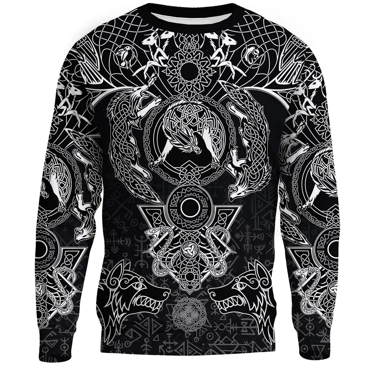 Viking Sweatshirts - Fenrir and Skoll and Hati RLT12 - Wonder Print Shop