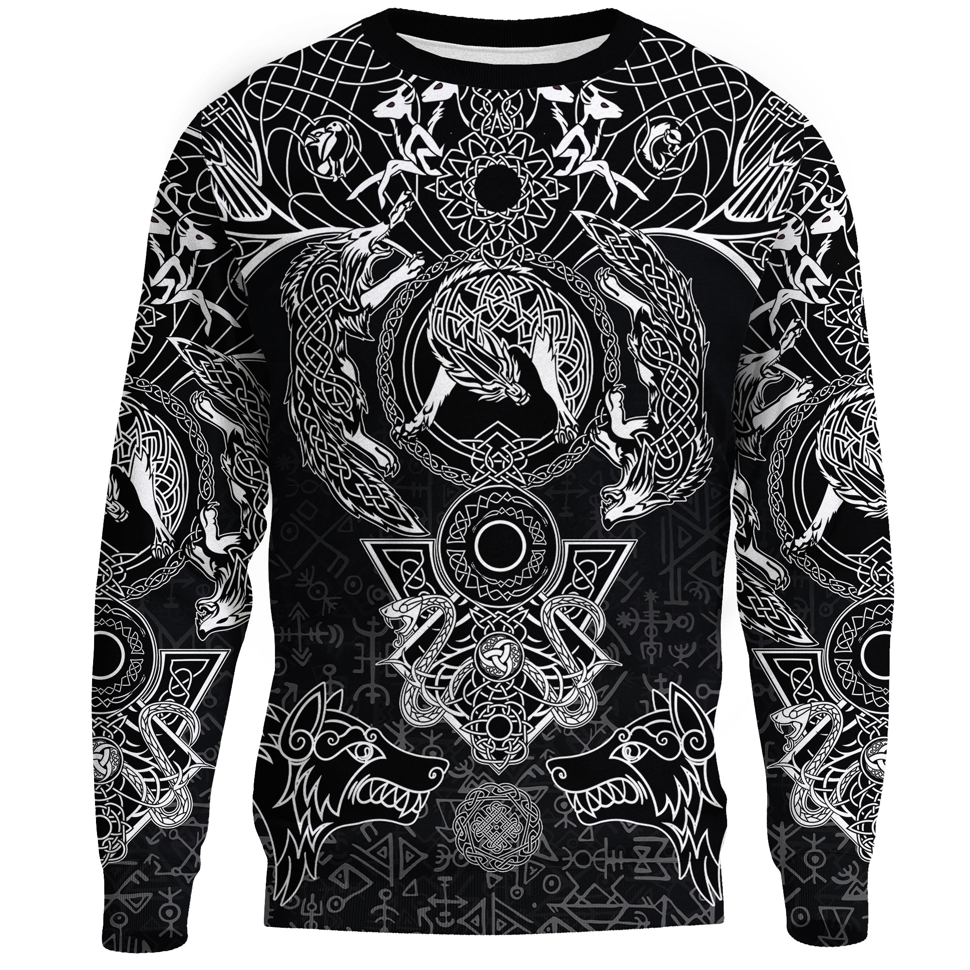 Viking Sweatshirts - Fenrir and Skoll and Hati RLT12 - Wonder Print Shop
