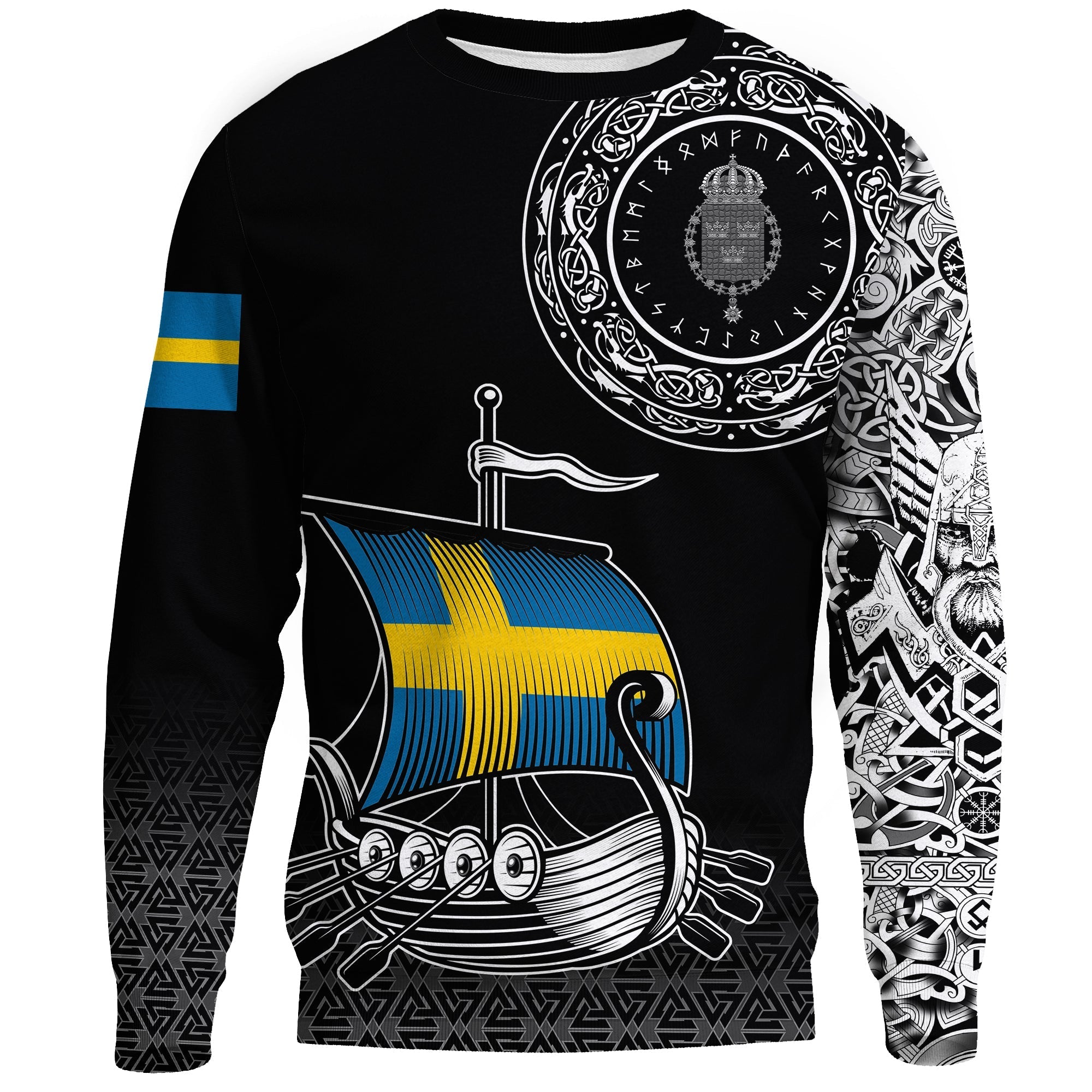 Viking Sweatshirt - Swedish Drakkar RLT12 - Wonder Print Shop