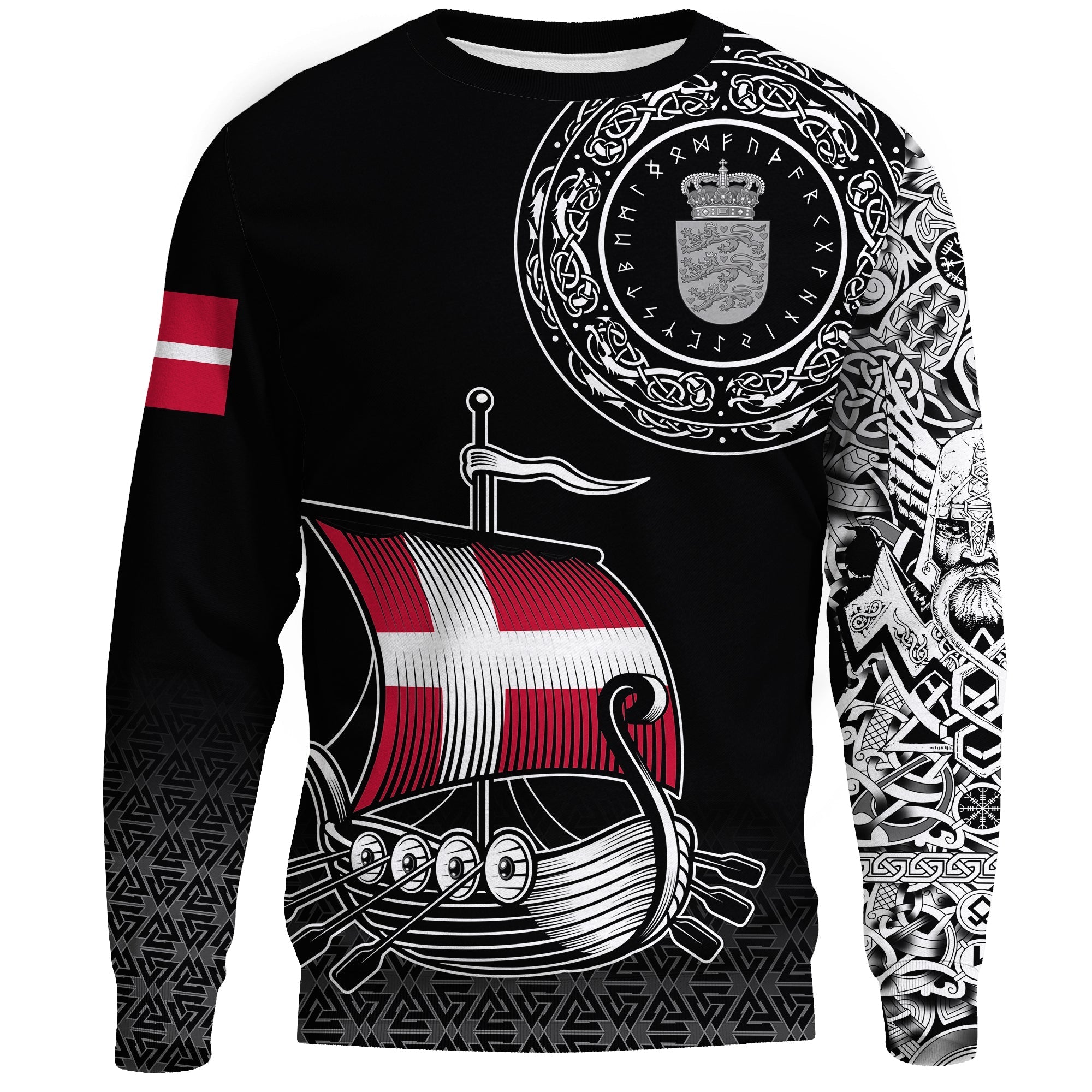 Viking Sweatshirt - Danish Drakkar RLT12 - Wonder Print Shop