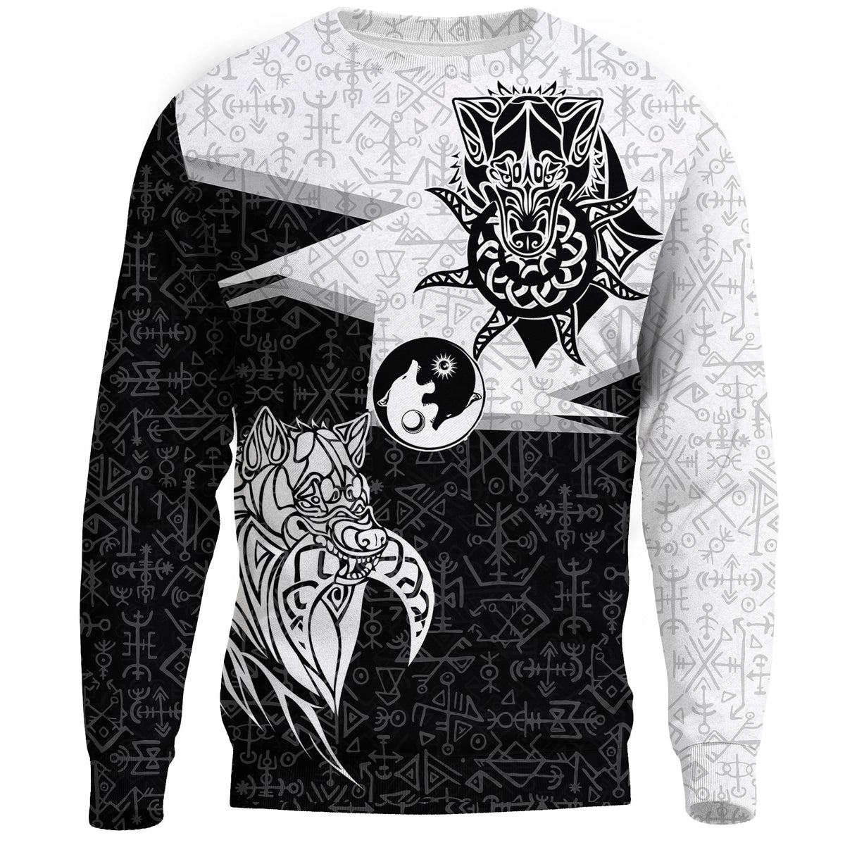 Viking Sweatshirts - Skoll and Hati New Style RLT12 - Wonder Print Shop