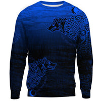 Viking Sweatshirt, Skoll and Hati RLT12 - Wonder Print Shop