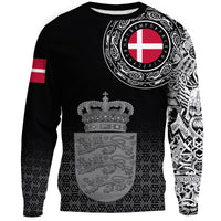 Viking Sweatshirt - Denmark Coat Of Arms RLT12 - Wonder Print Shop