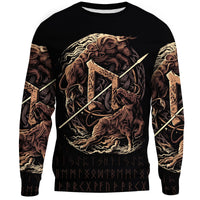 Viking Sweatshirt - Uruz Rune RLT12 - Wonder Print Shop