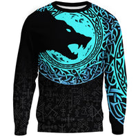 Viking Sweatshirt - Fenrir Norse Wolf RLT12 - Wonder Print Shop
