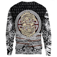 Viking Sweatshirts - Fenrir Vikings Tattoo 3D RLT12 - Wonder Print Shop