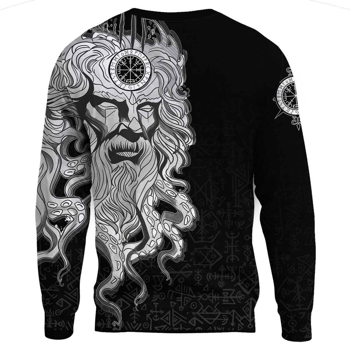 Custom) Viking Sweatshirts - Njord Vegvisir RLT12 - Wonder Print Shop