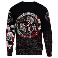Viking Sweatshirts - Fierce Blood Wolf Symbol Of A Viking Nordic RLT12 - Wonder Print Shop