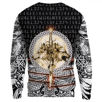 Viking Sweatshirt - Wolf and Vikings Tattoo 3D RLT12 - Wonder Print Shop