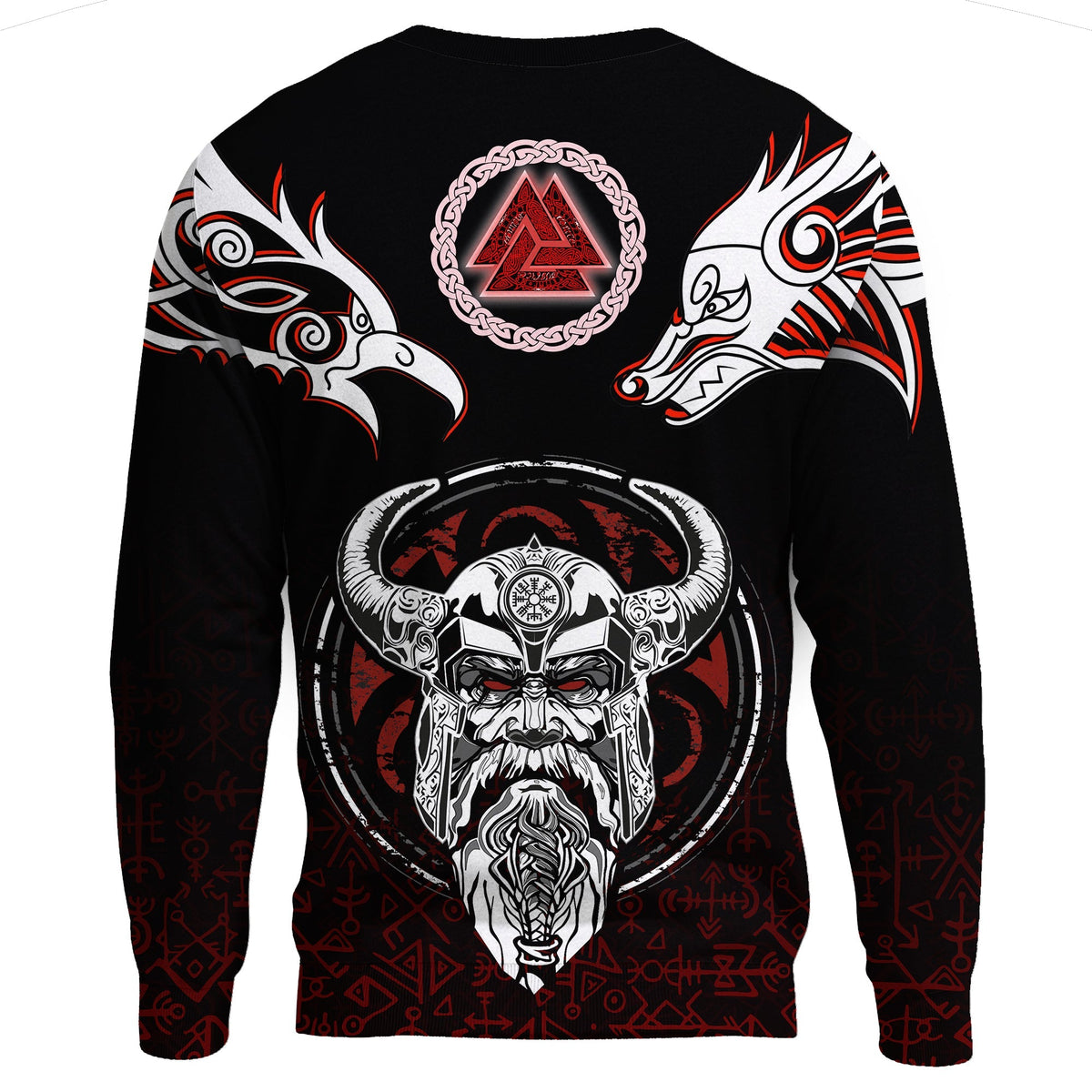 Viking Sweatshirts Odin, Raven, Fenrir and Valknut RLT12 - Wonder Print Shop