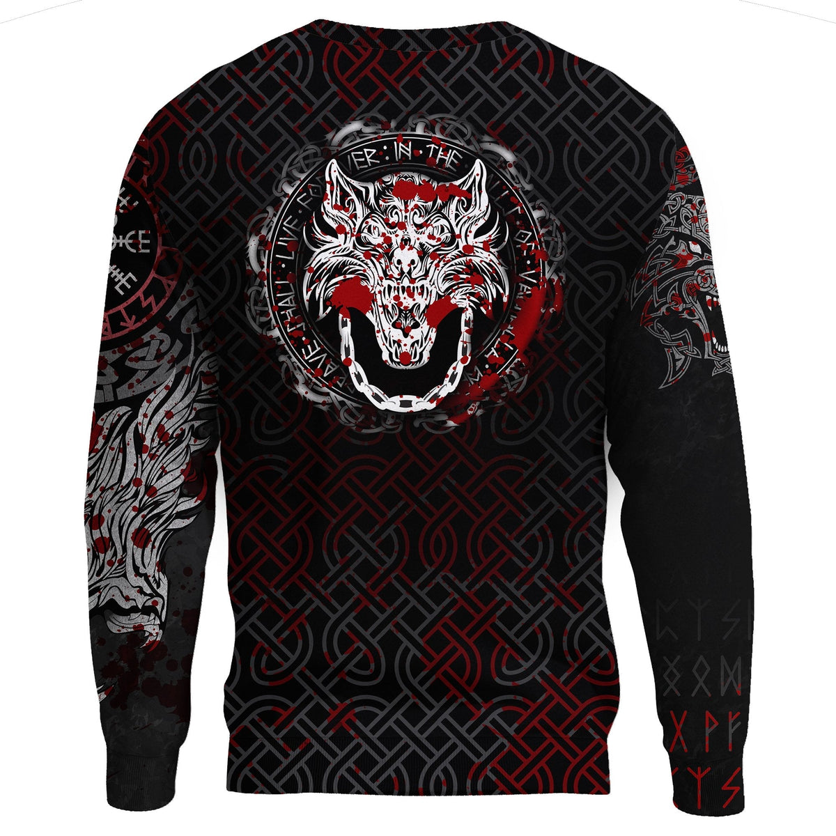 Viking Sweatshirt - Fenrir Viking Blood 3D RLT12 - Wonder Print Shop