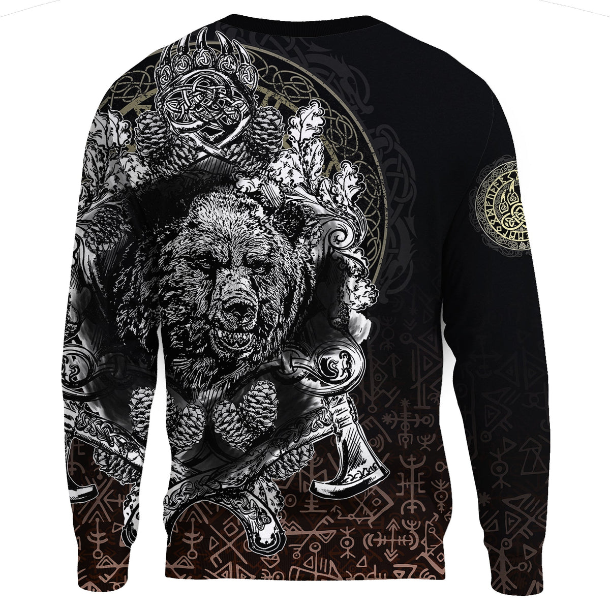 Viking Sweatshirts Bear Claws and Viking Hammer RLT12 - Wonder Print Shop